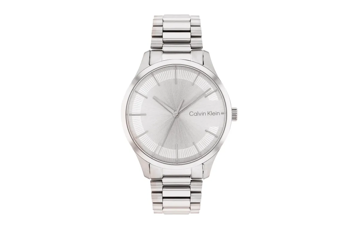 CALVIN KLEIN Iconic Collection Wrist Watches Quartz Movement Steel Strap 35mm Silver Dial Women's Watch