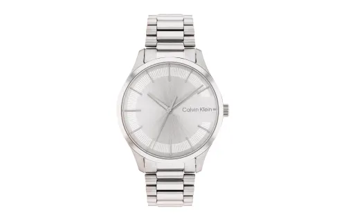 CALVIN KLEIN Iconic Collection Wrist Watches Quartz Movement Steel Strap 35mm Silver Dial Women's Watch