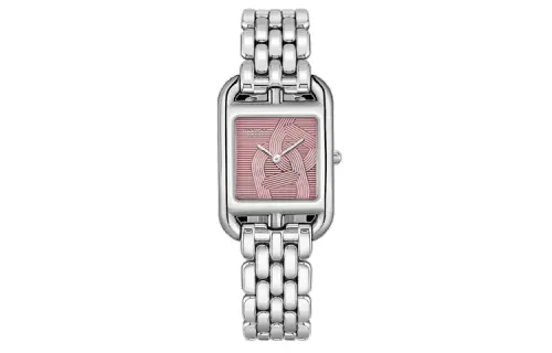HERMES Wrist Watches Quartz Movement Stainless Steel Strap 31mm Pink Watch Dial Women's Watch 30m Water Resistant