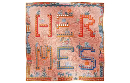 HERMES Silk Scarves Women's Orange