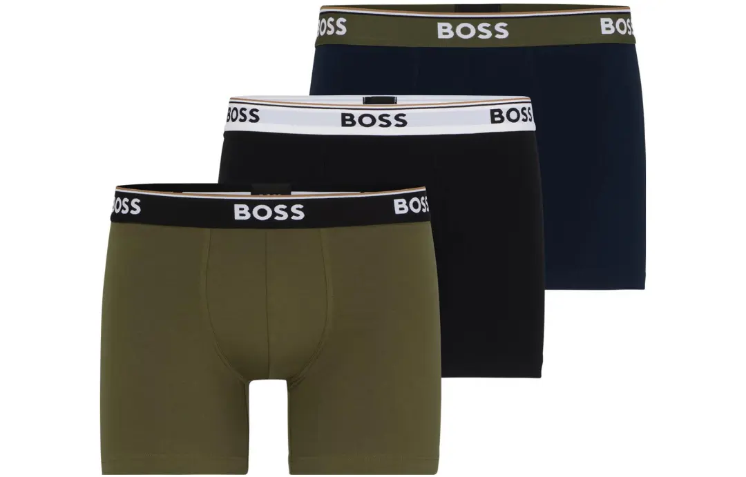 HUGO BOSS Letter Pattern Boxer Briefs Men's 3 Pack