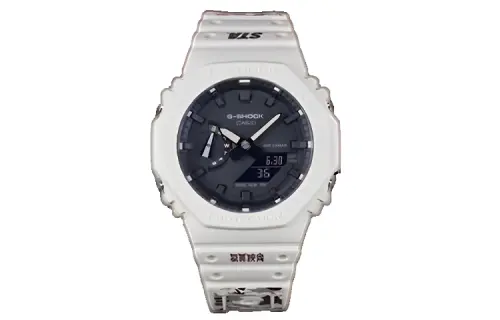 CASIO Unisex Liquid Crystal/Analog Dual Display Series Black Watch GA-2100-5APRX