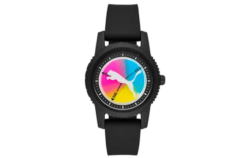 PUMA Wrist Watches Quartz Movement PU Strap 34mm Black Dial Women's Watch