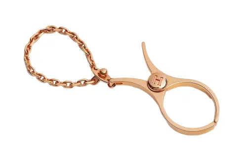 HERMES Filou Keychains Unisex Rose Gold
