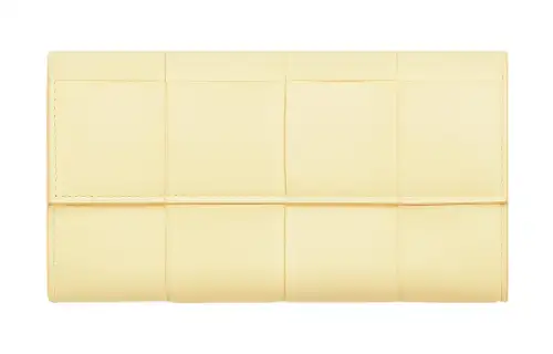 Bottega Veneta Lambskin Wallet Large Women's Light Yellow