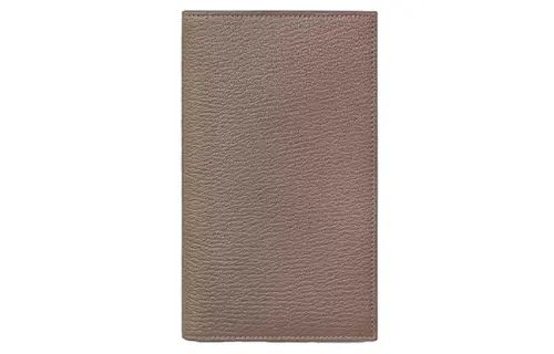 HERMES Vision II Simple Mysore Goat Skin Storage Bag Unisex 18 Etoupe Elephant Gray