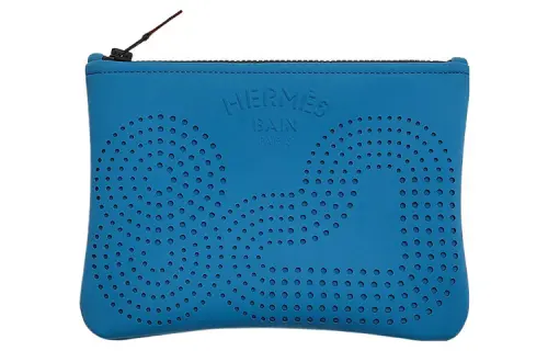 HERMES Neobain Polyamide Clutch Small Women's Blue