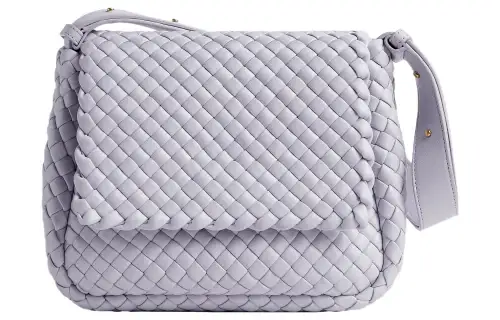Bottega Veneta Lambskin Crossbody Bag, Shoulder Bag Women's Oyster