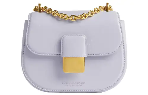 Bottega Veneta Cow Leather Shoulder Bag, Crossbody Bag Mini Women's Oyster Purple