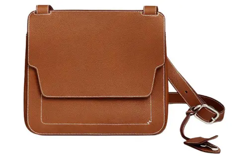 HERMES Mali Selle Barenia Faubourg Calfskin Messenger Bag, Shoulder Bag, Crossbody Bag Men's 34 Fauve Light Tawny