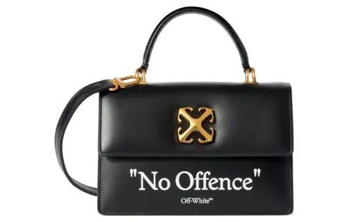 OFF WHITE Jitney 1.4 Leather Tote Bag