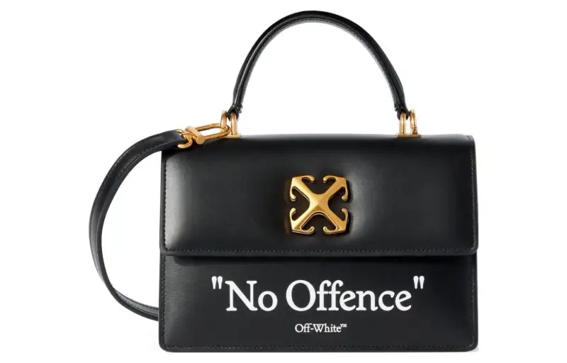 OFF WHITE Jitney 1.4 Leather Tote Bag