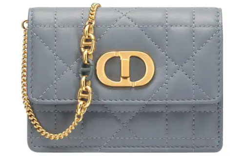 DIOR Miss Caro Sheepskin Crossbody Bag, Shoulder Bag Women's Powder Blue