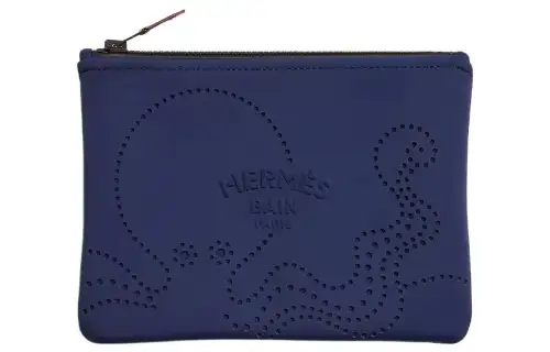 HERMES Neobain Polyamide Clutch Small Women's Dark Blue