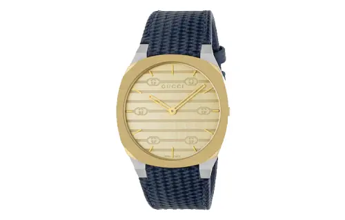 GUCCI Wrist Watches Quartz Movement Leather Strap 38mm Gold Dial Women's Watch 30m Water Resistant