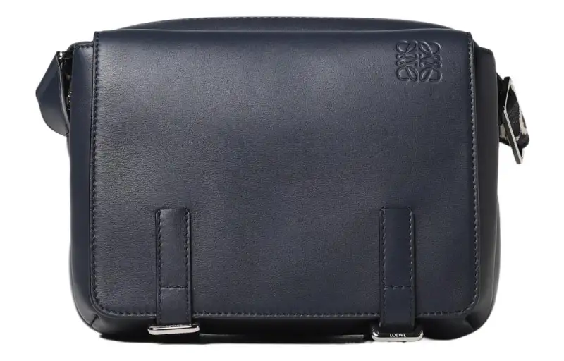 LOEWE Calfskin Crossbody Bag, Shoulder Bag Men's Dark Blue