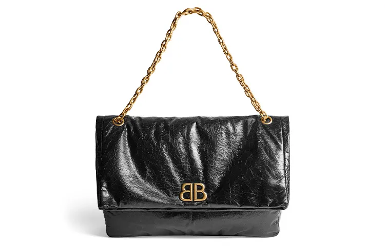 Balenciaga Arena Calfskin Chain Bag Handbag Shoulder Bags Large Women's Black