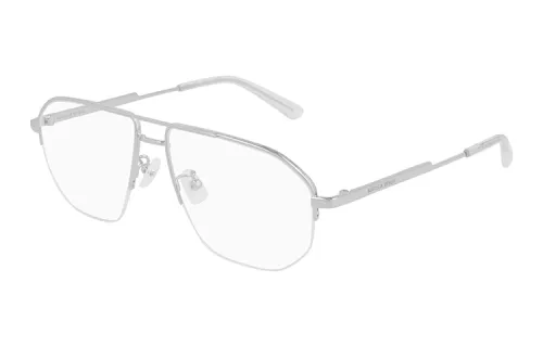 Bottega Veneta Metal Irregular Shape Eyeglass Frames Unisex