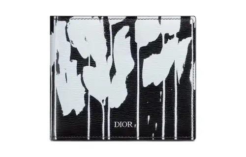DIOR Raymond Pettibon Collaboration Calfskin Wallet Men's Black/White