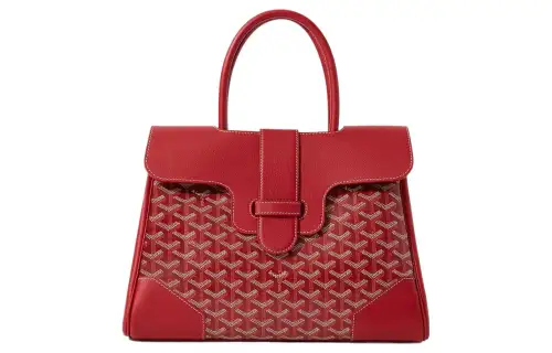 GOYARD Saigon Canvas With Leather Saigon Tote Handbag, Shoulder Bag Large Unisex Red
