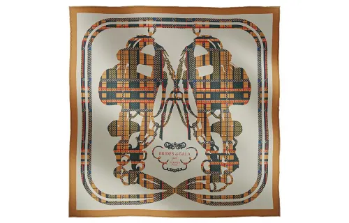 HERMES Brides De Gala Scarves Women's Brown