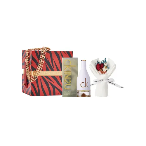 CALVIN KLEIN Like You Because You Women's Perfume Set Eau de Toilette EDT Floral Fragrance Red Stripe Gift Box