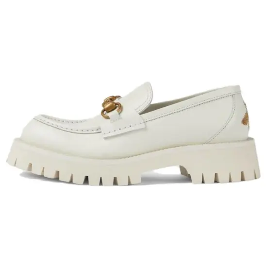 GUCCI Horsebit Loafers Women's White