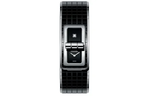 CHANEL Wrist Watches Quartz Movement Ceramic Stainless Steel Strap Black Dial Women's Watch 30m Water Resistant