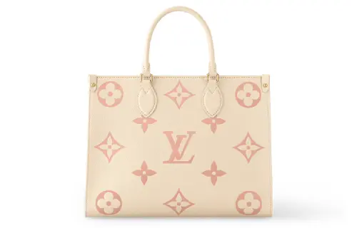 LOUIS VUITTON ONTHEGO Embossed Cow Leather Tote Bag, Shopping Bag, Handbag Medium Women's