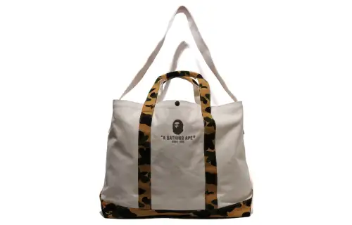 A BATHING APE Cotton One Shoulder Handbag Regular Men's Beige