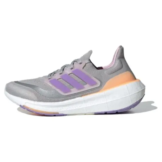 Adidas Ultra Boost Light Grey Violet Fusion Acid Orange Women's