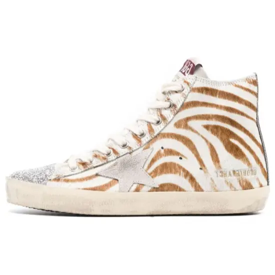 Golden Goose Mid Star Zebra-print Sneakers