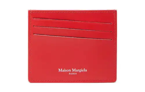 Maison Margiela Calfskin Card Holder Men's Red