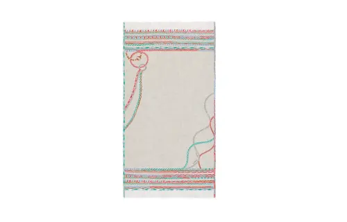 HERMES Patterned Print Knit Scarves Women's Multicolor