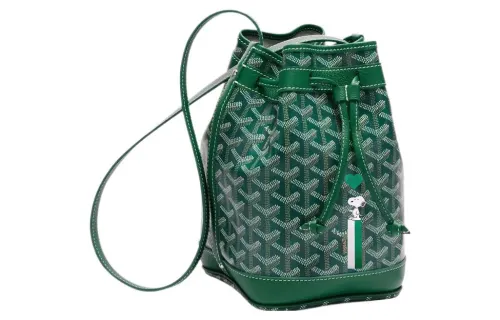 GOYARD Snoopy Co branded Petit Flot Canvas With Leather Bucket Bag, Shoulder Bag Women's