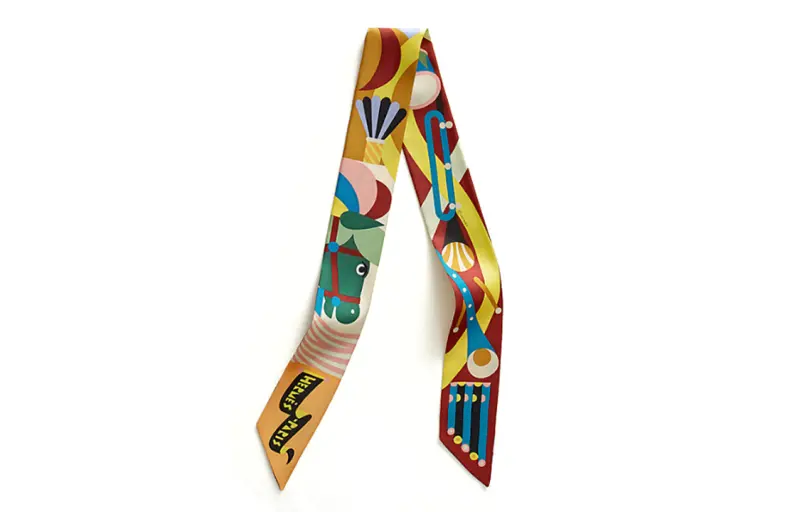 HERMES Silk Scarves Women's Yellow