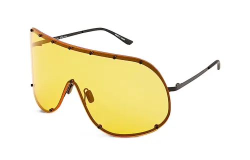RICK OWENS/RO Stainless Steel Aviator Sunglasses Unisex Brown