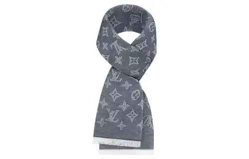 LOUIS VUITTON Knit Scarves Men's Blue