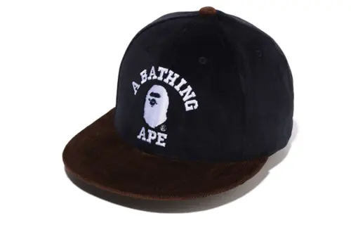 A BATHING APE Baseball Caps Men's Black/White