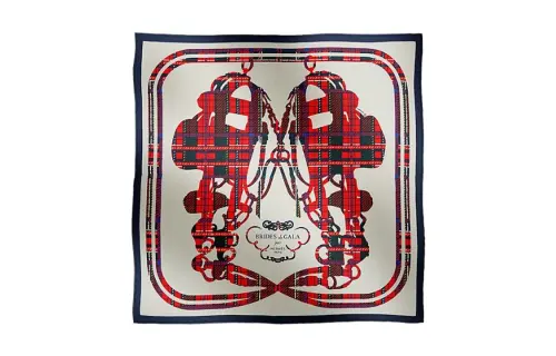 HERMES Brides De Gala Scarves Unisex Red