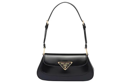 PRADA Leather Handbag, Shoulder Bag Women's Black