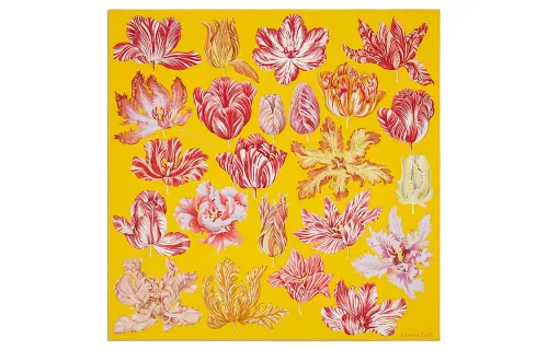 HERMES Silk Scarves Women's Yellow