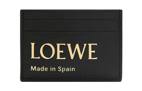LOEWE Nappa Cow Leather Card Holder Women's Black