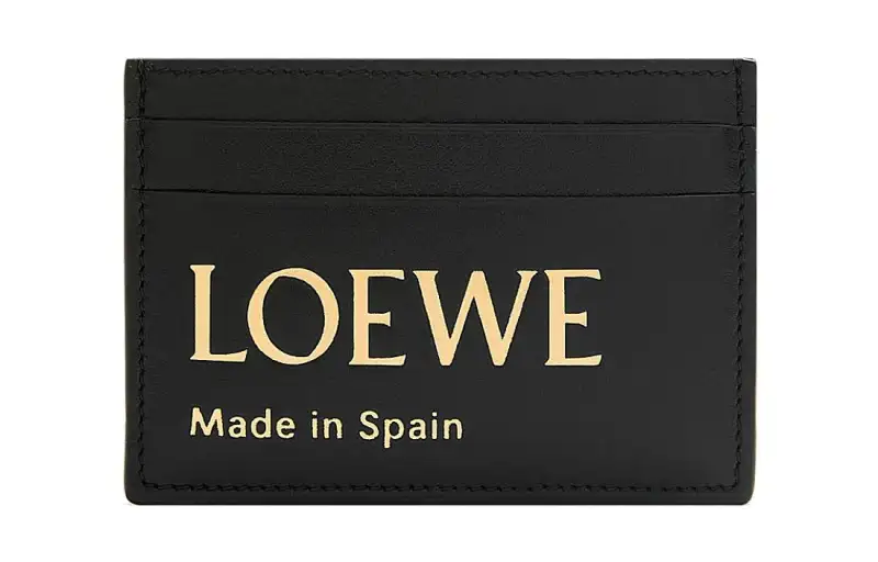 LOEWE Nappa Cow Leather Card Holder Women's Black