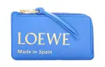 LOEWE Nappa Cow Leather Card Holder Regular Women's Green Purple Blue