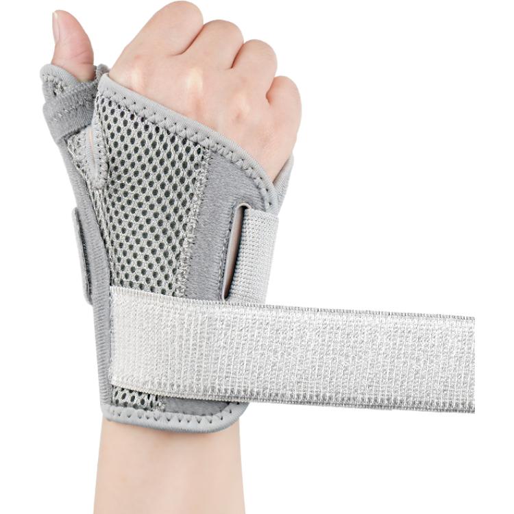 NAILEKESI running volleyball basketball thumb sports sprained tendon sheath fixed finger rehabilitation brace wrist guard breathable and warm gray polyester fiber nylon same style professional protection for men and women