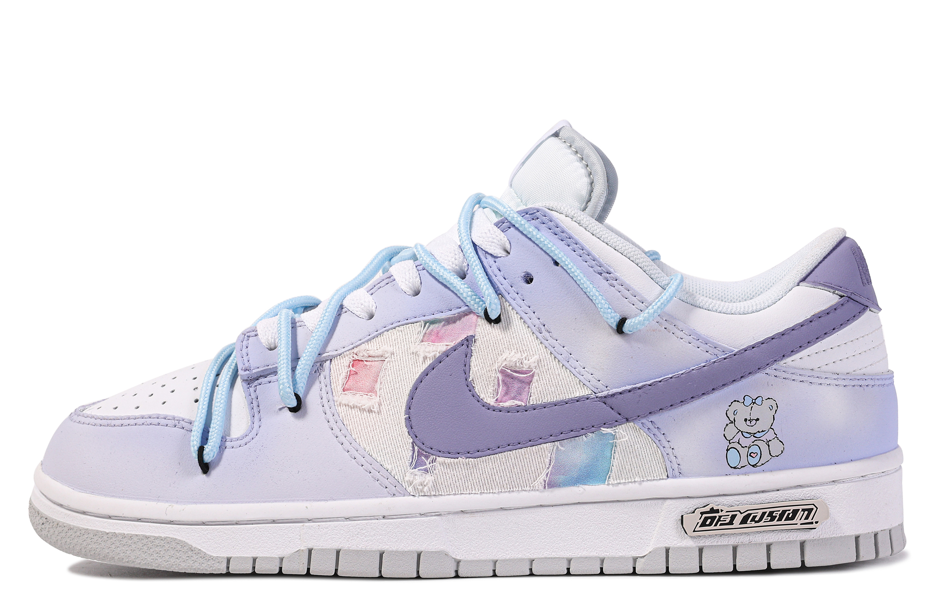 Nike, sneakers, fresh comfortable non-slip quick dry wear-resistant low patch, custom-made, with little bears