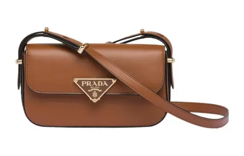 PRADA Leather Crossbody Bag, Shoulder Bag Women's Brown