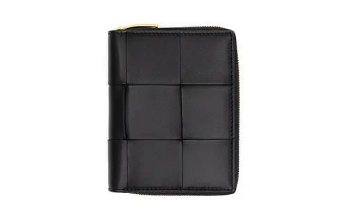Bottega Veneta Lambskin Wallet Small Women's Black