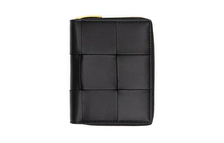 Bottega Veneta Lambskin Wallet Small Women's Black